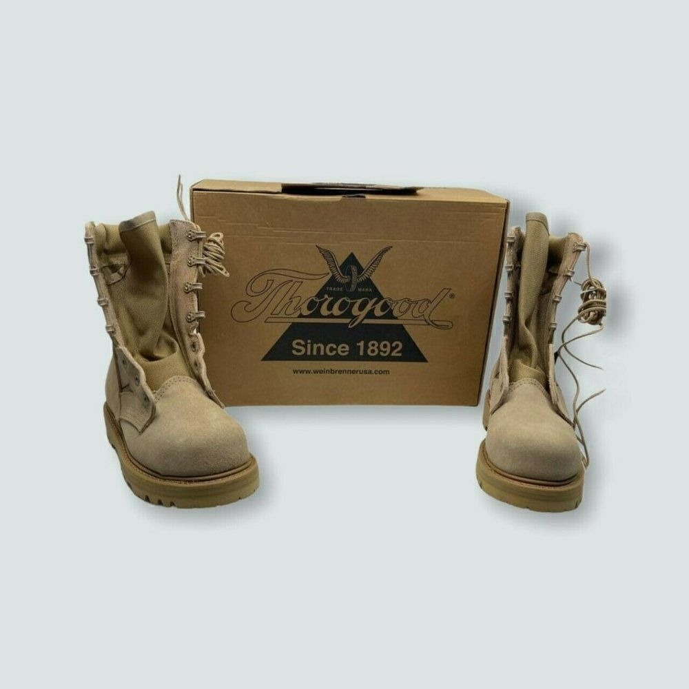 Thorogood Desert Tan Waterproof Combat‎ Boots Men Size 3R